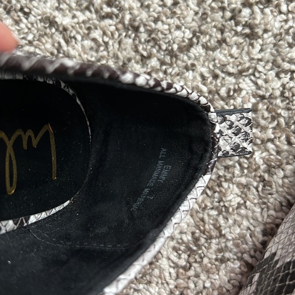 Lulus Emmy Snakeskin Print Pointed Toe Ballet Loafer Shoes - Picture 5 of 7